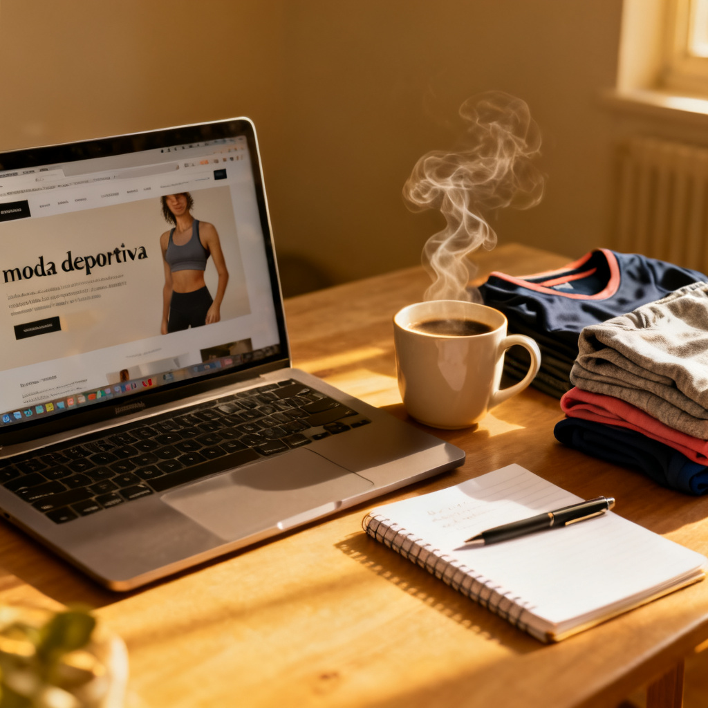 Guía de compra de ropa y accesorios deportivos en laptop